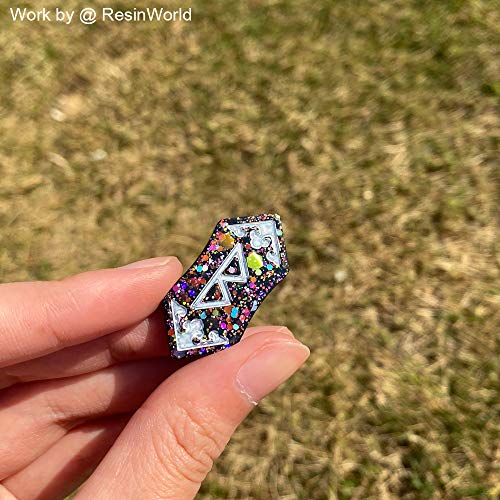 ResinWorld Rune Set Mold for Resin, Viking Divination Runes Resin Mold, Large Viking Rune Compass Silicone Mold, Rune Coaster Tray Mold, Runes Dice ResinWorld