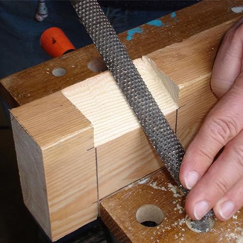 TARIST 3-Piece 8" Wood Rasp File Set, Includes Flat/Half-Round/Round. For Woodworking & Sharping Wood TARIST