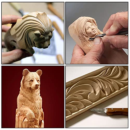 ZOENHOU 6 PCS 12 x 2 x 2 Inches Basswood for Carving, Premium Unfinished Basswood Carving Whittling Blocks, Balsa Wood Blocks for Whittling Carving ZOENHOU