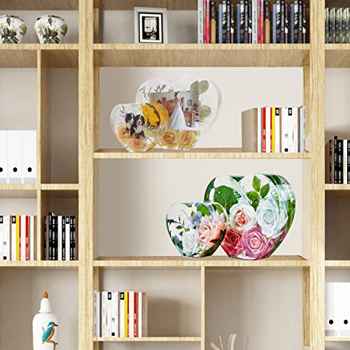 PieceCircle 2Pcs 10 Inch Large Heart Shape Resin Molds, Silicone Molds for Flower Preservation, Deep Epoxy Resin Molds for Resin Art Casting, DIY PieceCircle