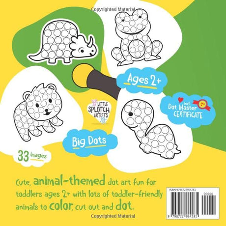My Paint Daubers and Dot Markers Coloring Book for Toddlers: Preschool and Kindergarten Kids Activity Book with 33 cute Animals and big guided Dots WoodArtSupply