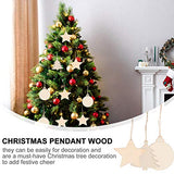 SEWACC Unfinished Wooden Christmas Ornaments 30pcs Christmas Wooden Slices DIY Blank Wood Cutouts for Crafts Centerpieces Christmas Decorations SEWACC