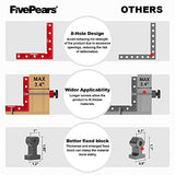 Fivepears 4 Pack 90 degree positioning square clamps set for woodworking, 5.5" x 5.5"(14 x 14cm) aluminum precision right angle corner clamp for FIVEPEARS