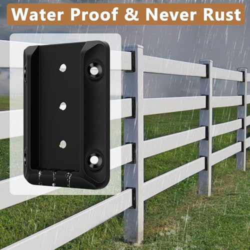 Steel DN Mate 20 PCS Deck Railing Bracket Connectors for 2x4 (Actual 1.5”x3.5”) Wood Post to Handrail Connection, Sturdy Nylon Stair Fence Railing Steel DN Mate