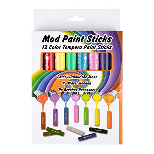 Mod Paint Sticks - Washable Solid Tempera Paint Markers - Non-Toxic, Quick Drying, and No Mess Paint Sticks - Color Art Supplies Set for Kids and MODFAMILY PRODUCTS THAT SIMPLIFY LIFE