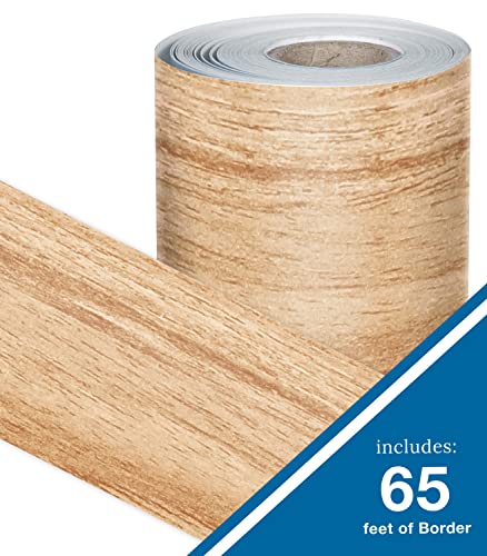 Carson Dellosa Grow Together 65 Ft Straight Light Wood Bulletin Board Borders, Classroom Borders for Bulletin Board, White Board, Cork Board, and Carson Dellosa Education