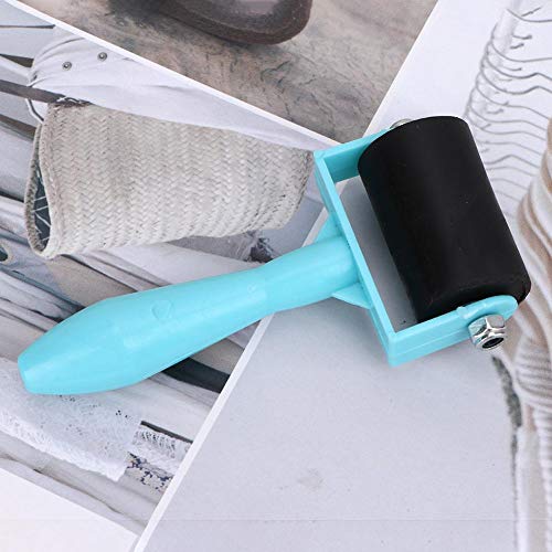 Rubber Glue Roller with 3.5cm Rubber Handle Ink Print making Brayer and Anti Slid Handle for Art Stamping Tool(Green) Garosa