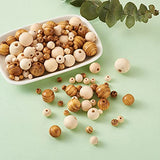 Pandahall 1010pcs Unfinished Wood Round Beads Natural Wood Loose Ball Beads for DIY Craft Jewelry Making Christmas Tree Home Decor PH PandaHall