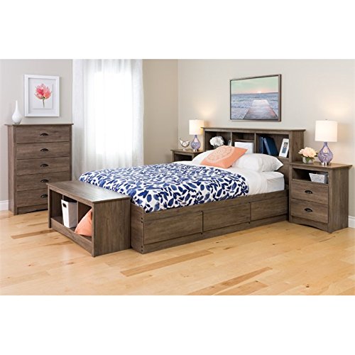 Atlin Designs Transitional Wood Double or Queen Headboard in Gray Atlin Designs