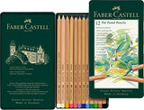 Faber-Castel FC112112 Pitt Pastel Pencils in A Metal Tin (12 Pack), Assorted Faber-Castell