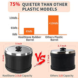 Rock Tumbler Barrel Extral Large Capacity 2.5 Lbs 5 x 4 inch, Rubber Material, with Durable Leak-proof Lid KoolStone