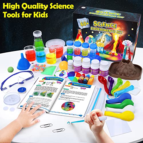 UNGLINGA 60+ Science Experiments Kits for Kids Age 4-6-8-12 Boys Girls Toys Gifts, Science Lab STEM Activities Educational Project with Chemistry UNGLINGA