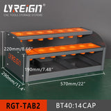 LYREIGN CNC Tool Rack CNC 40 Taper Tool Rack Small Arbitrary Position Tool Rack CNC Tool Storage Rack Placed on The Desktop CAT40-14CAP LYREIGN