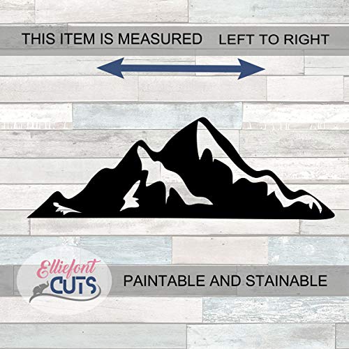 Mountains Wood Cutouts for crafts, Laser Cut Wood Shapes 5mm thick Baltic Birch Wood, Multiple Sizes Available Elliefont Styles