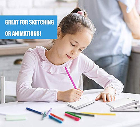 Blank Flip Book Paper with Holes - 240 Sheets (480 Pages) Flipbook Animation Paper : Works with Flip Book Kit Light Pads : for Drawing, Sketching Molcey