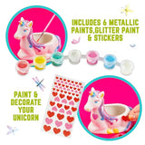 GirlZone Paint, Plant and Nurture My Unicorn Garden, All Inclusive Garden Art Painting Kit and Kids Plant Growing Kit, Christmas Gifts for Girls 8-12 GirlZone