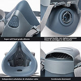 RANKSING Reusable Respirator 7502 with 2 Packs 2097, Half Facepiece Gas Mask for Dust/Organic Vapors/Smells/Fumes/Sawdust/Asbestos for RANKSING