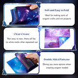 150 Sheets Double Sided Origami Paper Kit 6 x 6 Inch Beautiful Sky Scrapbook Paper Galaxy Outer Space Star Pattern Paper Easy Folding for Arts Crafts Chinco