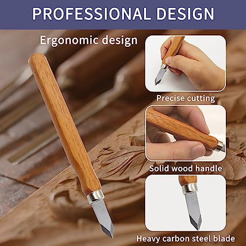 2Pack Woodworking Marking Knife with High Carbon Steel Blade - Dual Bevel Striking Knife for Precise Marking - Premium Quality Woodworking Tool for - WoodArtSupply