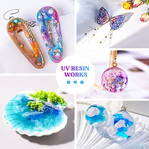 LET'S RESIN UV Resin, Upgraded 500g Crystal Clear UV Resin Hard, Low Odor Ultraviolet Epoxy Resin, UV Light Cure Solar Sunlight Activated Glue for LET'S RESIN