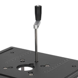 Router Lift Manual Lifting Router Lift System Kit Router Anodized Table Saw Insert Base Plate (Black) Hyuduo