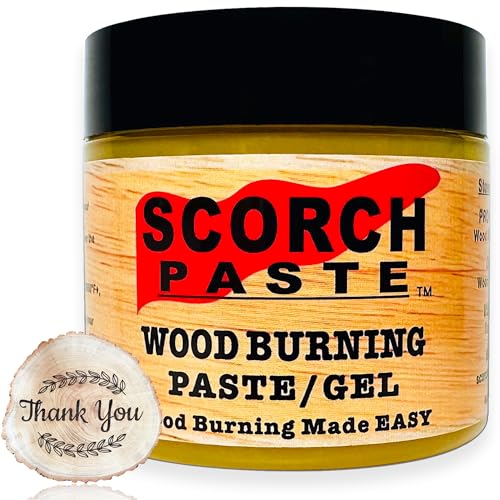 Scorch Paste - Wood Burning Paste, Wood Burning Gel for Crafting & Stencil, Stable Heat Activated Paste, Accurately & Easily Burn Designs on Wood, Scorch Paste