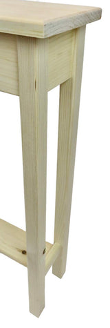 Unfinished 46" Narrow Console Sofa Table - with Bottom Shelf Generic