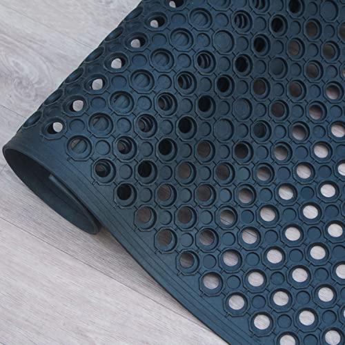 sunnyuup Commercial Rubber Floor Mats & Matting 3FT x 5FT Anti-Fatigue Rubber Floor Mat with Drainage Holes Heavy Duty Non-Slip Drainage Mat for - WoodArtSupply