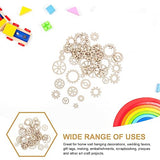 Amosfun 50pcs Mini Wooden Gear Puzzle Buttons Unfinished Wood Pieces Crafts DIY Painting Decorations Amosfun