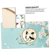 VILLCASE 1 Set DIY Log Painting Natural Wood Slices Painting Kit Unfinished Blank Sign Handmade Wood Painting Kids Toys Kid Craft Wedding Christmas VILLCASE