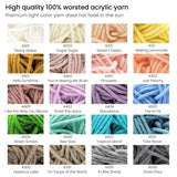 Arteza Acrylic Yarn for Crocheting, 20 Mini-Skeins of Worsted Yarn for Knitting in Light Colors, Machine Washable, Knitting & Crochet Supplies – Use ARTEZA