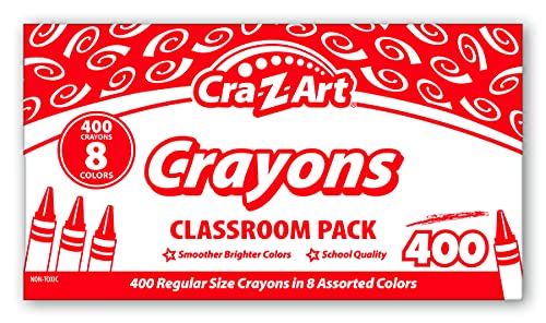 Cra-Z-art Crayon Bulk Class Pack 400ct 8 Assorted Colors Cra-Z-Art