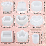 EuTengHao Resin Molds 43Pcs Silicone Molds for Resin, Epoxy Resin Crown Shape Mold Heart Shape Mold with Mica Powder for Storage Box Jewelry Trinket EuTengHao