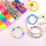 DULEFUN Glow Beads Bracelet Making Kit, Glow in The Dark Pony Beads Letter Beads Heart Beads for Bracelets Jewelry Making Luminous Plastic Glow Beads DULEFUN