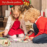 Large Size 7" Wooden Christmas Ornaments to Paint, DIY Blank Unfinished Round Wood Discs Ornament for Crafts Hanging Decorations(10PCS) Sophena