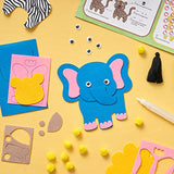 Arteza Kids Felt Kit, 357 Pieces, 25 Pre-Cut Animal Shapes, 5 Felt Sheets, 140 Mini-Pieces, Gemstone Stickers, Yarn, Glue, and Accessories – ARTEZA