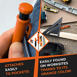 THORVALD Carpenter Pencils Set for Carpenter - Incl. 7 Leads + Sharpener + Finger Grip - Solid Mechanical Pencils with Fine Point/Best Marking tools THORVALD