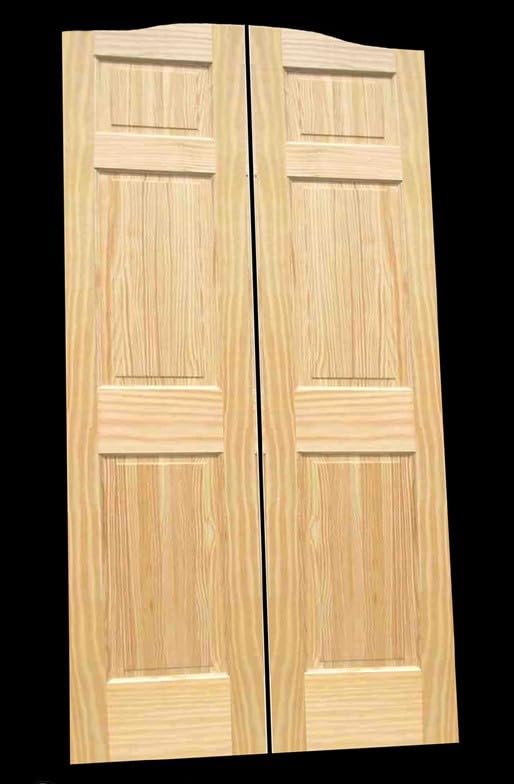 Cafe Doors by Cafe Doors Emporium | Full Height Pine Raised 6 Panel Cafe Door | Parlor Butler Door | Premade for 36" W Finished Opening | 76" Tall | - WoodArtSupply