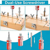 WOODMAM Montessori Screwdriver Board Set, Storage Box & Strap Toddler Travel, Wooden Montessori Toys Fine Motor Skills Toys for 3 4 5 Year Old Kids, WOODMAM