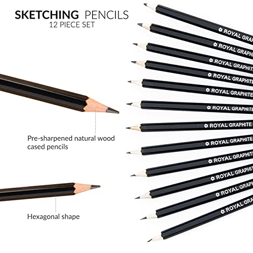 Royal & Langnickel SPEN-12 Essentials Sketching Pencil Set, 12-Piece - WoodArtSupply