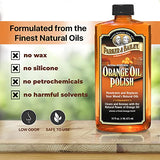 PARKER & BAILEY ORANGE OIL POLISH - Natural Orange Scented Wood Cleaner & Furniture Polish, Cleans, Renews, Restores & Rejuvenates Wood Surfaces, Parker & Bailey