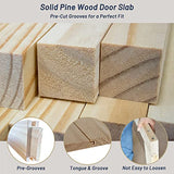 Brosisincorp 36 x 84 inch Barn Door with 6.6ft Hardware Kit Included, Unfinished Solid Pine Wood Sliding Barn Doors Panel for Interior, Easy to Brosisincorp