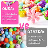 Beads for Kids Crafts, 1100 Jewelry Making Kit Includes Scissor, String, Instruction and Accessories for Bracelet Making, Toys for Girls by Inscraft INSCRAFT