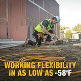 DEWALT 25 Foot Extension Cord Lighted Click-to-Lock 10/3 SJTW - Heavy Duty Outdoor, Waterproof, Weatherproof, Heat & Corrosion Resistant Industrial DEWALT