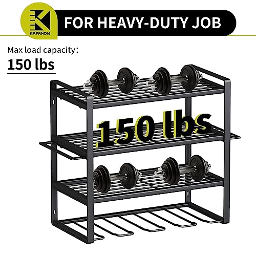 KAFAHOM Power Tool Organizer,4 Layer Drill Holders Wall Mount,Heavy Duty Metal Organizers and Storage Rack for Garage Organization,Tools Shelves with - WoodArtSupply