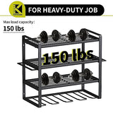 KAFAHOM Power Tool Organizer,4 Layer Drill Holders Wall Mount,Heavy Duty Metal Organizers and Storage Rack for Garage Organization,Tools Shelves with KAFAHOM
