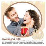 296 Pieces Wooden Dangle Earring Set Unfinished Wooden Earrings Set 48 Blank Wooden Pendants Teardrop Earrings with 48 Earrings Hooks 200 Jump Rings Hicarer