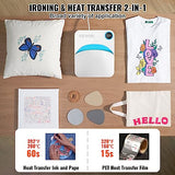 VEVOR Heat Press Machine,10x12inches Portable Shirt Printing Multifunctional Sublimation Transfer Heat Press Machine Teflon Coated, Easy Iron-on VEVOR