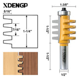 XDENGP Professional Finger Joint Router Bit 1/2" Shank, Reversible Finger Glue Joint Router Bit for Woodworking, Finger Joint Bit, Joinery Router Bit XDENGP