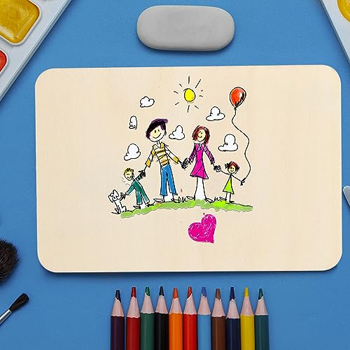 ZOENHOU 50 PCS 6 x4 Inch Unfinished Basswood Blanks, Rectangle Wood Pieces, Unfinished Wood Rectangles for Crafts Projects Painting Decoration ZOENHOU